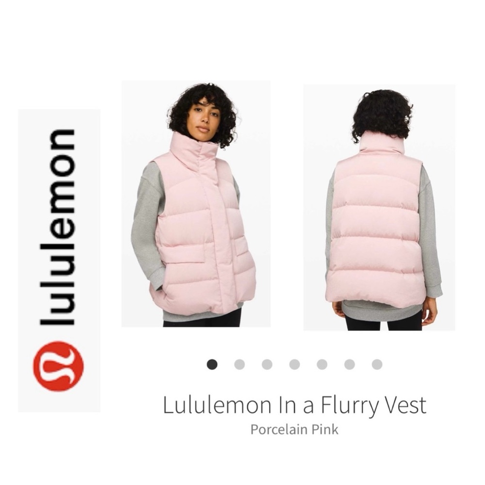 Lululemon In A Flurry Vest. Porcelain Pink. Sz 10.